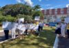 Embaixada Russa em Brasília tem protesto em frente pedindo paz