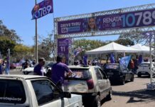 Renata Daguiar apresenta número de campanha para apoiadores no Parque da Cidade